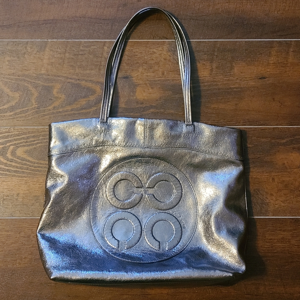 COACH - Julia Metallic Leather Perry Tote - Picture 11 of 11